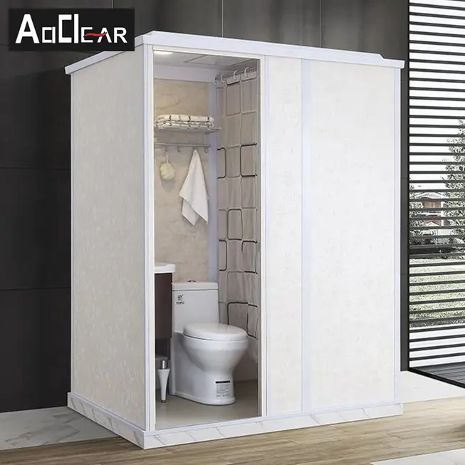Açık konteyner tüm bir banyo üniteleri banyo prefabrik tuvalet banyo modüler