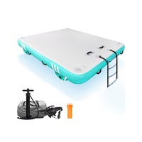 Fourniture extérieure 2.4*2m gonflable eau ponton lit mer multi-personnes loisirs ponton ponton quai Mobile plate-forme de pêche
