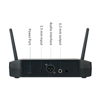 Microphone Sans Fil Demao RTS de Haute Qualité 4 en 1 Système de Micro Sans Fil Micro à Main pour Karaoké et Discours