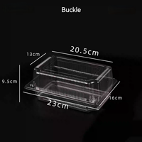 Emballage alimentaire en plastique jetable en gros pour gâteaux, boîte transparente pour hamburgers, emballage blister pour gâteau roulé suisse