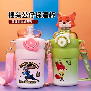 ขวดน้ำเก็บอุณหภูมิสำหรับเด็ก ซูโทเปีย ผลิตจากสแตนเลส 316 สำหรับใช้ในโรงเรียน ลายจูดี้และนิค - Product Image 3