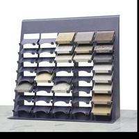 Offre Spéciale 2*2 présentoir carrelage support acier inoxydable pierre Table dessus sol cadre granit Quartz céramique échantillon pour la publicité