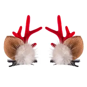 Navidad asta pelo Clips de oreja horquillas Festival de Navidad diademas conos de pino Bola de Pelo adultos sombreros accesorios para el cabello