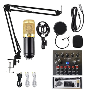 Suministro de micrófonos de grabación de estudio <span class=keywords><strong>serie</strong></span> Bm800 equipados con tarjetas de sonido V8 capacitivas, micrófono adecuado para Karaoke en vivo - Product Image 1
