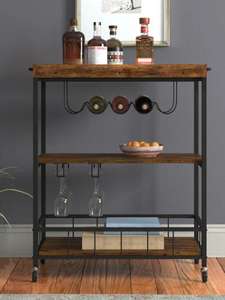 SWT 2024 2-टियर होटल किचन गोल्ड मेटल मिरर मिनी वाइन बार ट्रॉली सर्विंग कार्ट ट्रॉली - Product Image 3