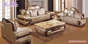 Ensemble de meubles en teck sculpté royal pour salon, meubles élégants pour la décoration de la maison, magnifiques meubles sculptés dorés, décoration de salon, USA - Product Image 6