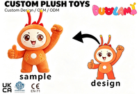 Peluche de Mascota Personalizado, Lindo Personaje de Dibujos Animados de Extraterrestre Naranja, Muñeco de Peluche para Niños, Regalos al por Mayor