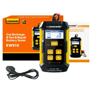 Nueva llegada modelo Konnwei KW510 Auto herramienta de diagnóstico escáner automóvil Universal probador de la batería de recarga reparación multi-Funciones