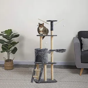 便宜的猫树猫屋室内豪华kratzbaum猫树与鼠标玩具