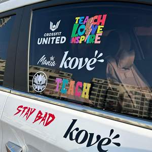 Pancarta holográfica impermeable personalizada de grado profesional para coche, pegatinas de transferencia de vinilo resistentes a los rayos UV personalizadas para ventana de coche - Product Image 5