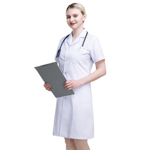 Wholesale Doctor Lab Coat Scrub <strong>Uniform</strong> White Working Gown Comfortable Short Sleeve for Hospital and <strong>Clinic</strong> Women Men Adults - Product Image 6