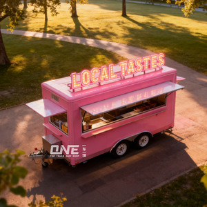 Camion de restauration mobile en acier inoxydable de forme carrée, bar à bière, chariot à glaces, chariot à hot-dogs, chariot à pizzas, chariot à café, remorque alimentaire avec équipement de cuisine - Product Image 4