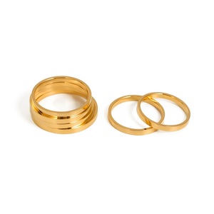 Plain Statement Promise Ring Band Women Knuckle 18K Gold Midi Thin Classic impilabile Petite Slim 2MM Comfort Fit Size da 4 a 10 - Product Image 1