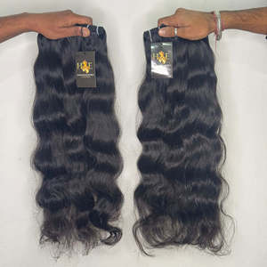 Venta al por mayor de pelo virgen indio Wefted Bundles Deep Wave Natural Human Hair Bundles Brazilian Raw Temple mechones de pelo - Product Image 2