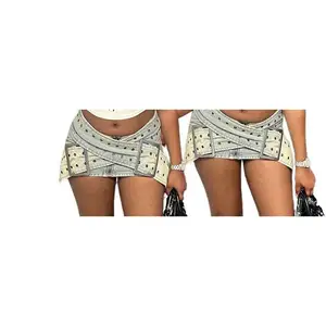 2024 New Arrivals Women Jeans Conveyor Belt Skirt Short Bodycon Mini Skirts Denim Trending Products Sexy Girl Clothes
