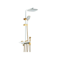 Robinet de bain-douche classique à poignée unique Robinets populaires à affichage numérique et à température mesurée Noyau de valve en céramique Surface polie