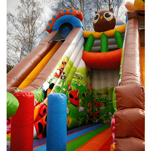 Надувной батут-горка Huatong для улицы, коммерческий, на заказ, с тематикой пчел и джунглей, для детей - Product Image 5