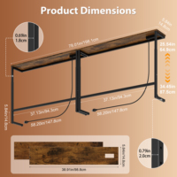 Table console réglable robuste sur mesure OEM ODM, vente en gros directe usine, avec prise de courant UL et éclairage LED pour canapé