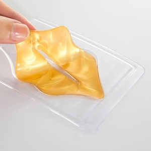 En gros étiquette privée collagène cristal rose 24K or lèvres masque de sommeil Plumper Lips Care gel masque à lèvres feuille masque à lèvres boîte - Product Image 3