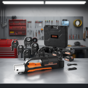 Kit de crimpadora de tubos eléctrica Vevor de 18V con 6 mordazas de 1/2-2 pulgadas para transporte de cables, herramienta de grado industrial con batería y cargador. - Product Image 2