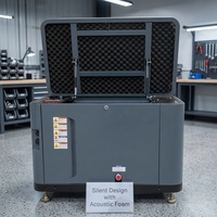 Générateur Inverter de Secours Domestique 9000 Watts KULLER KL-10000i Super Silencieux 8kW Portable à Essence avec Démarrage à Distance CE