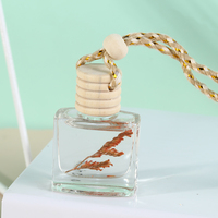 Diffuseur de parfum pour voiture LONIMAX, bouteille en verre écologique, bouchon en bois, 10 ml, senteurs personnalisées, couleur, parfum d'intérieur suspendu pour voiture