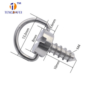 Vis autotaraudeuse en acier inoxydable Tengdafei M4 avec œillet, tête ronde fendue, fixation pour bois, taille métrique TF3137 - Product Image 3