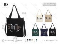 Borsa a Tracolla in Tela con Stampa di Lettere per Uso Quotidiano in Tutte le Stagioni - Product Image 1