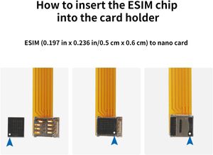 Adaptador y soporte de tarjeta ESIM: ranura de inserción del convertidor de prueba, cable de extensión Nano <span class=keywords><strong>SIM</strong></span> para extender fácilmente las tarjetas en 2 pulgadas (4 piezas) - Product Image 4