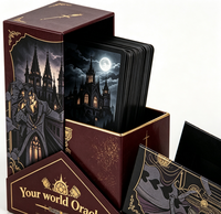 Jeu de cartes de tarot et d'oracle personnalisable KingCards, en papier artistique portable, avec finition mate, boîte spéciale et livret