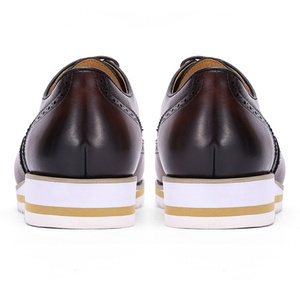Zapatos de Hombre de Primera Capa de Cuero Genuino, Estilo Británico, para Negocios, Bodas, Caminar, Otoño, con Cierre de Cordones, Color Sólido, Tendencia de Moda - Product Image 3