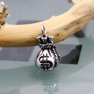 Joyería de Acero de Titanio Fundido a la Moda, Venta al por Mayor, Colgante Simple y Lindo con Forma de Bolsa de la Suerte/Bolsa de Dinero, Joyería para Hombre - Product Image 3