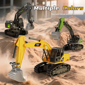 <span class=keywords><strong>Jouet</strong></span> d'excavatrice télécommandée en alliage pour garçon, avec lumières et musique, table de travail rotative à 360 degrés, simulation éducative, cadeau RC - Product Image 4