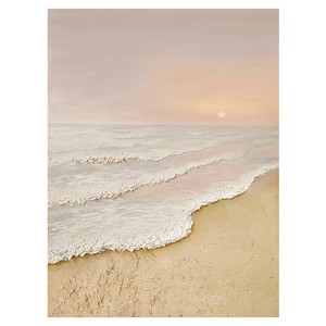 Hand Painted Oil Painting Beach Sunrise Landscape Modern Minimalist Living Room Wall Art Unframed Impressionism Style Decor - Product Image 5
