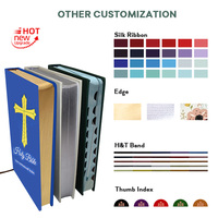 Bible Catholique de Luxe avec Impression Dorée et Croix Estampillée sur Cuir PU Souple – Vente en Gros Direct Usine