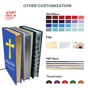 Biblia Católica de Lujo con Estampado Dorado de Cruz en Cuero PU Suave, Venta Directa de Fábrica al por Mayor - Product Image 5