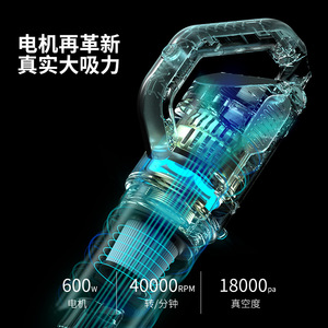 เครื่องดูดฝุ่นแบบมีสายขนาดเล็ก Zhigao 16000Pa 600W เทคโนโลยีไซโคลน พร้อมหัวดูดแบบแบน สำหรับทำความสะอาดบ้าน - Product Image 2