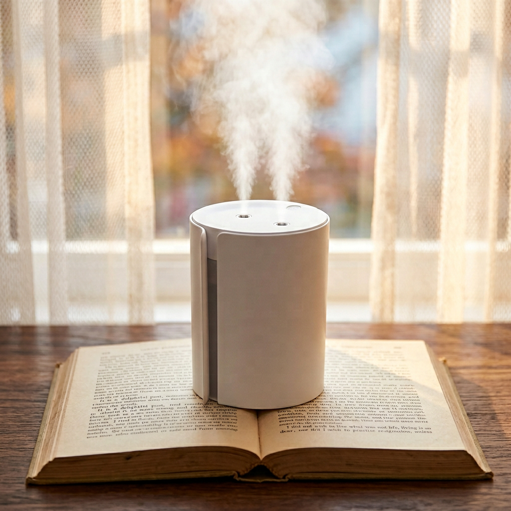 Baby Portable Car Office Hotel USB Powered LED Night Light Double Spray Mini Humidifier Water Bottle for Indoor Bedroom Home