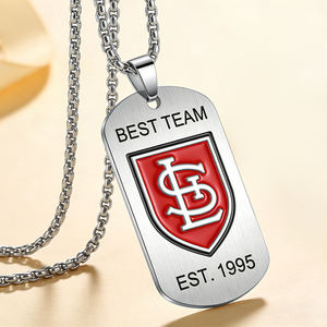 Оптовые высококачественные металлические именные бирки для собак с логотипом, серебряные и золотые заготовки, дизайн из нержавеющей стали - Product Image 1