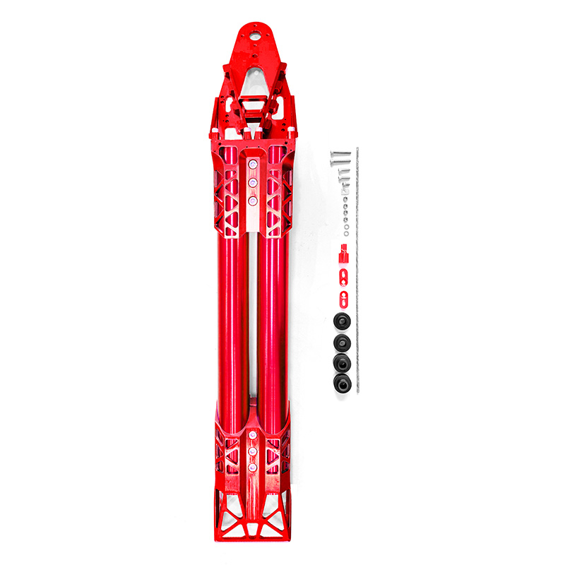 Red Silver Gold Black CNC Lightweight Solid Aluminum Billet Adjustable Handle Pole Red Tubes