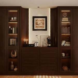 Customized Dining Cabinet in <b>Coffee</b> Color Medieval-Style TV <b>Stand</b> for Living Room Furniture for Hotels and Apartments - Product Image 5