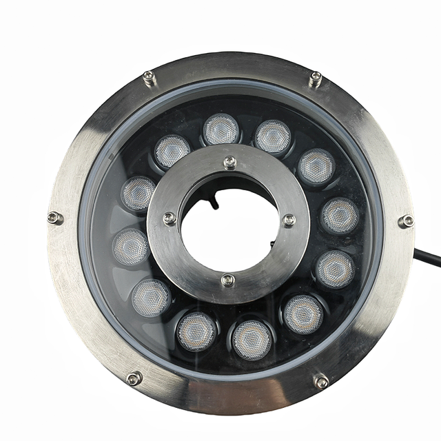 IP68 6W/9W/12W RGB LED Fountain Ring Light Stainless Steel Outdoor Submersible Pond & Swimming Pool Lights Colorful & Stylish