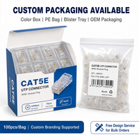 Conector RJ45 8P8C Cat5e a Precio Competitivo, Enchufe de Red UTP de Una Pieza Sin Blindaje para Sistema de Red Cat5e
