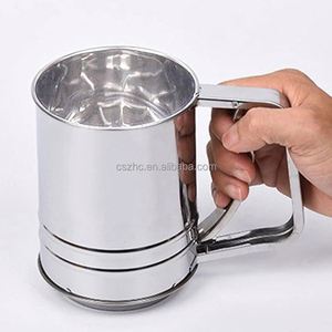 <span class=keywords><strong>Tamis</strong></span> à farine en forme de tasse en acier inoxydable pour cuisine DIY, <span class=keywords><strong>tamis</strong></span> à poudre, <span class=keywords><strong>tamis</strong></span> à farine en maille pour la pâtisserie - Product Image 2