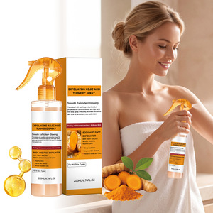 Spray exfoliante de ácido kójico y cúrcuma de marca privada 200 ml, exfoliante corporal y para pies para todo tipo de piel - Product Image 1
