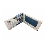 Livre vidéo pop-up LCD 7 pouces avec carte de brochure vidéo numérique A5 pour la publicité, les invitations de mariage et les entreprises