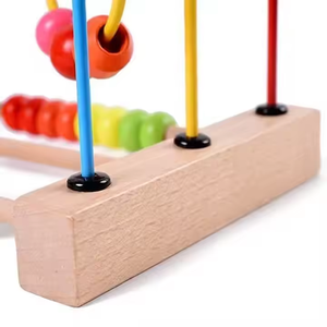 Jouet labyrinthe en <span class=keywords><strong>perles</strong></span> de bois pour tout-petits Montessori Apprentissage précoce Motricité fine Jouet éducatif - Product Image 2