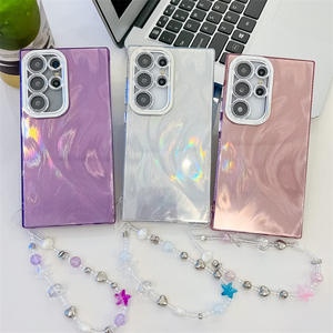 Étui de téléphone <span class=keywords><strong>Samsung</strong></span> S24 Ultra, <span class=keywords><strong>coque</strong></span> exquise effet plume <span class=keywords><strong>avec</strong></span> <span class=keywords><strong>chaîne</strong></span> de suspension anti-perte A16 A36, étui de téléphone en TPU antichoc - Product Image 2