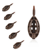 Soporte de Cebo Tipo H de Aleación de Zinc, Plomada Hueca para Liberación Precisa del Cebo, Cambio de Peso, Accesorio TPR, 20g a 60g, Alimentador para Pesca de Carpa