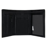 Dompet Lipat Tiga Poliester Kustom dengan Resleting, Kantong Uang, Penutup Velcro, Aman, Portabel, dan Tempat Kartu